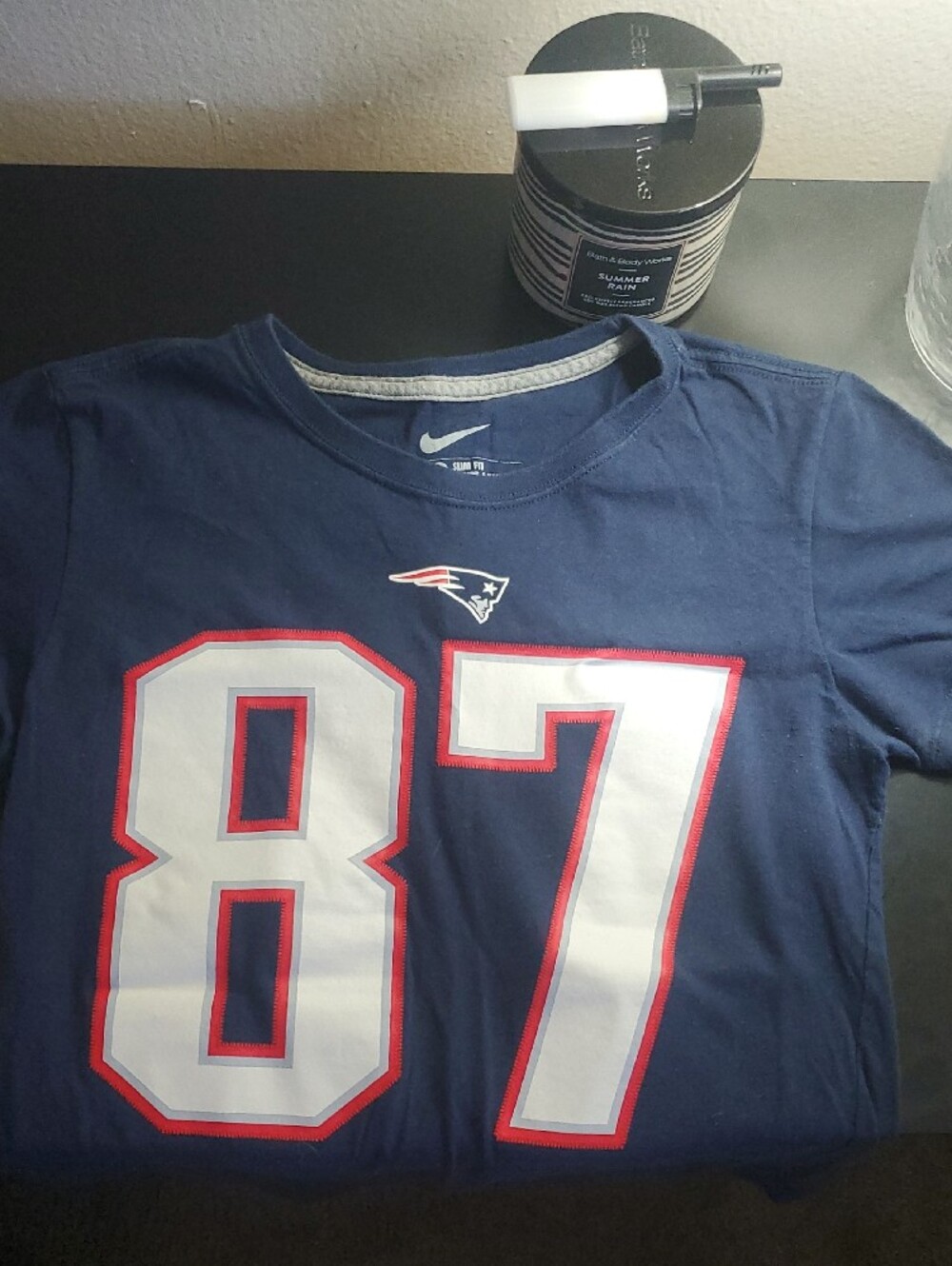 Gronkowski 87 Navy Football Tee - Picture 4 of 6